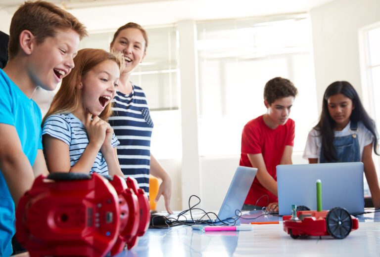 Students Doing Engineering and Programming